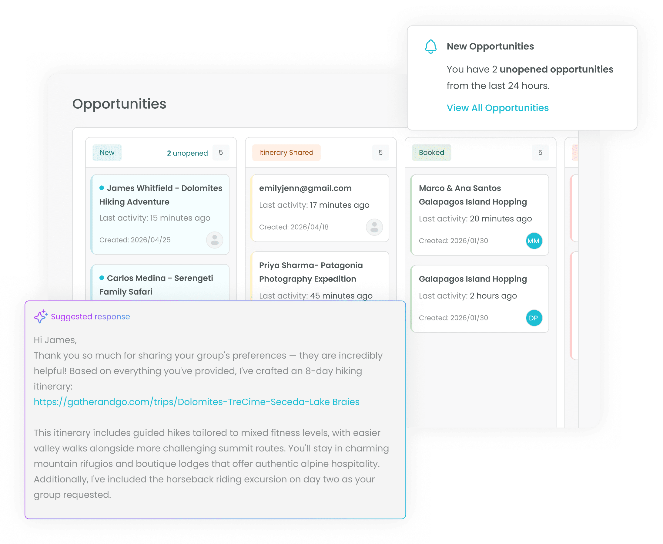 AI-Powered Travel CRM